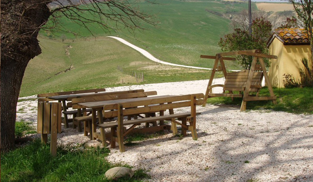 Spazi verdi dell'agriturismo